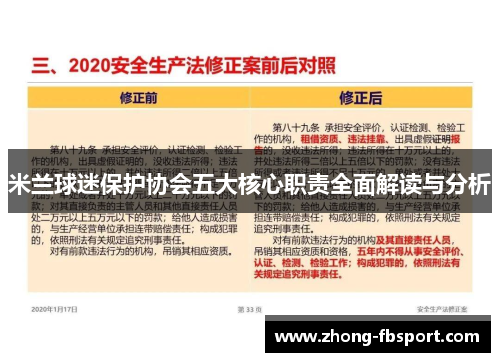 米兰球迷保护协会五大核心职责全面解读与分析